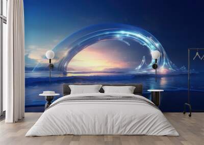 Digital Transformation: The Wave Of Futuristic Tech Approaches
 Wall mural