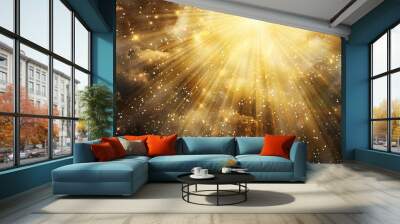 divine light shining from heaven symbolizing gods love grace and spiritual illumination Wall mural