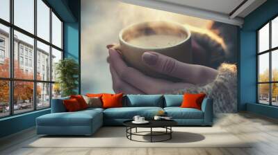 Warm Winter Drink Wall mural