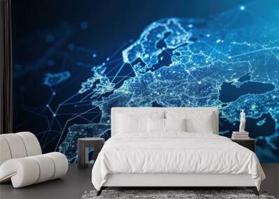 world internet digital background Wall mural