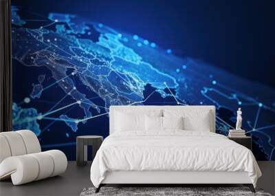 world internet digital background Wall mural