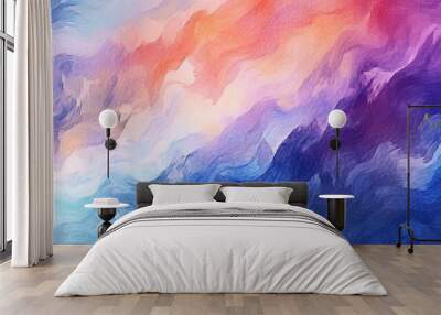 Abstract Watercolor Brush Strokes Ai Generative Wall mural