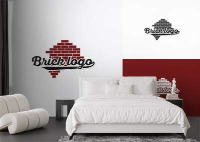 Brick Logo designs vector, Brick Build simple modern logo template Wall mural