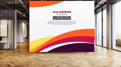 Cool Swoosh Background Banner template vector illustration Wall mural