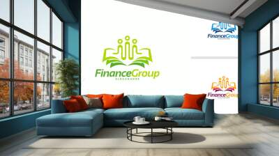 Finance Group logo designs concept vector, Finance Forum logo template designs Wall mural