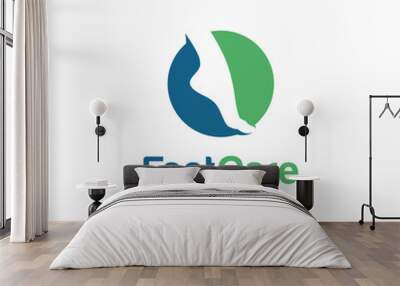 Foot Care logo designs concept vector, Iconic Foot Logo designs template Wall mural