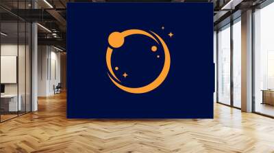 Planet Orbit Logo designs concept vector, Space orbital planetary Logo designs symbol Wall mural