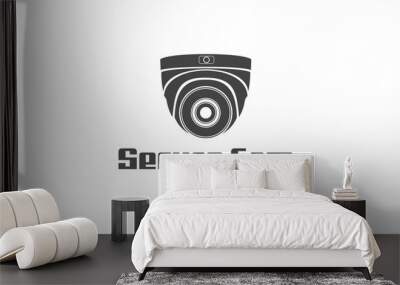 Secure Camera logo designs concept vector, CCTV Silhouette Logo designs template, Logo icon symbol template Wall mural