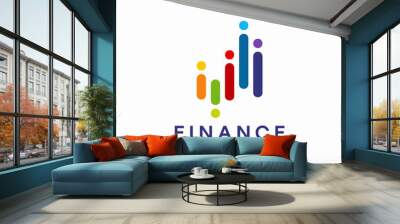 Simple Financial and investment Logo designs concept vector, Modern Finance logo designs Wall mural