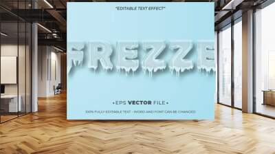 Frezze editable text effect vector template Wall mural