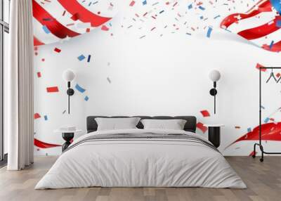 A 4th of July independence day party celebration banner background  Wall mural