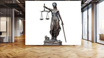 a statue of lady justice cut out transparent isolated on white background png file artwork graphic d Wall mural