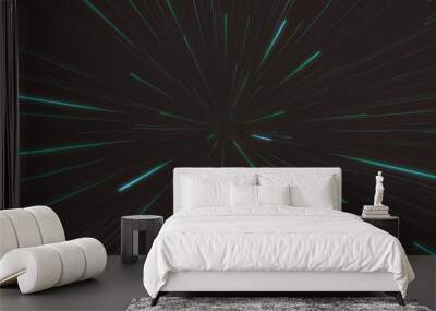 Abstract Hyperspeed illustration overlay motion background , digital future technology graphic Wall mural