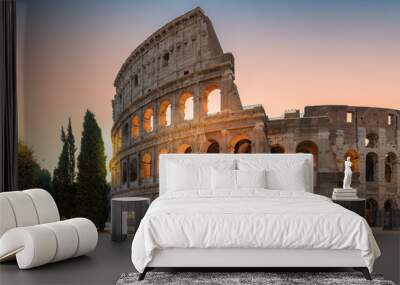 Colosseum at sunrise, Rome, Italy Wall mural