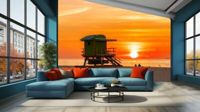 Miami Beach at sunrise Wall mural