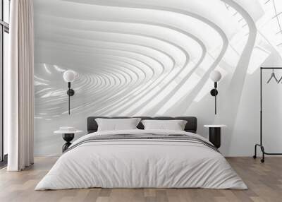 abstract white architectural structure background Wall mural