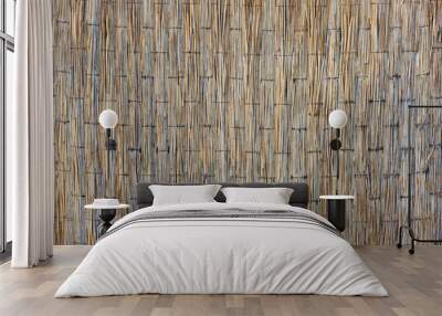 full-frame background and texture of straw mat Wall mural