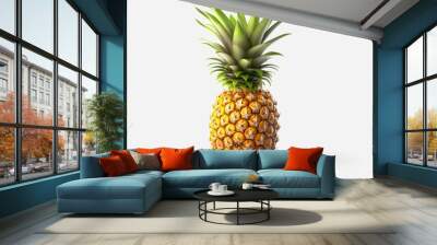 pineapple fruit icon isolated on transparent background Ai Generative Wall mural