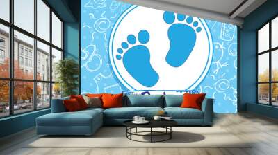 baby boy background with legs Wall mural