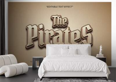 The Pirates editable text effect vector template Wall mural