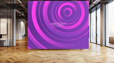 Purple and Pink Abstract Circular Pattern Wall mural