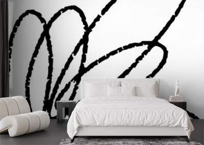 Black Swirl Scribble Wall mural