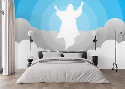 Happy Ascension Day of Jesus Christ Wall mural