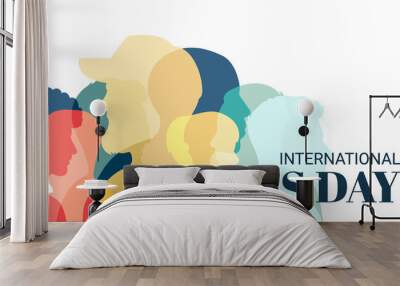 International Men's Day Banner Design Concept Wall mural