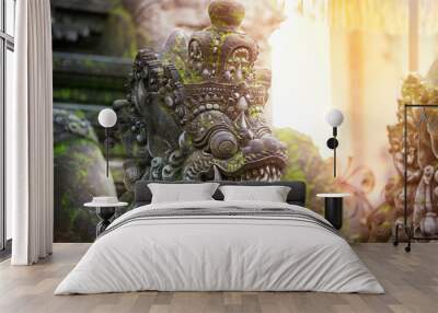 Balinese stone sculpture art and culture Wall mural