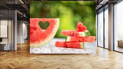 decorated watermelon slices Wall mural