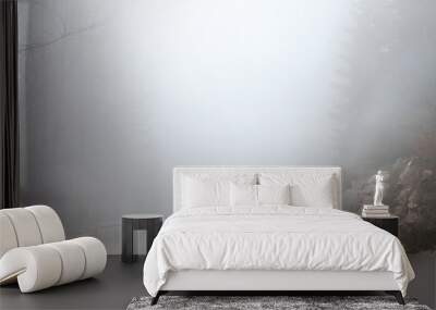 Foggy gray road Wall mural