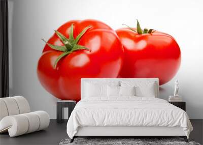 Tomatoes isolated on white. Wall mural