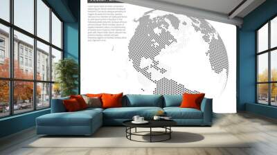 Dotted World Map Background. Earth Globe. Globalization Concept. Wall mural