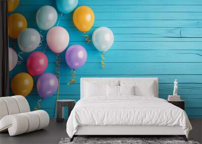 Colourful balloons for party or celebration Wall mural