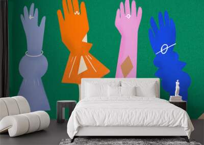 Hands Up Wall mural