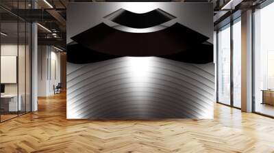 Abstrakter, metallischer Hintergrund, 3D Rendering Wall mural