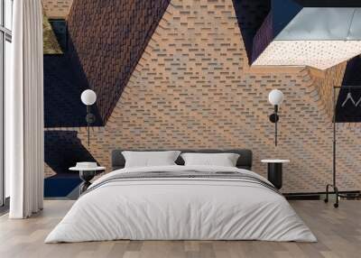 Bituminous tile for a roof. House with a roof from a bituminous tile. a roof from a bituminous tile. Moder Wall mural