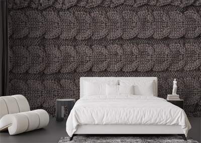 grey woolen material,  woolen knitted  cloth Wall mural