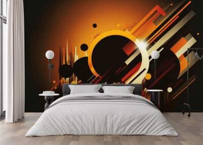 abstract vector style background generate by ia Wall mural