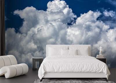 clouds with the blue sky, cloudy, background Wall mural