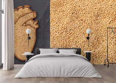 Organic white millet seeds - Healthy Cereal Wall mural