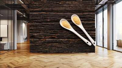 Panko Japanese breadcrumbs in two spoons Wall mural