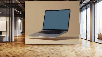 laptop on a table Wall mural