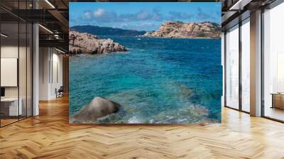 La Maddalena Archipelago National Park, on the coast of Sardinia province of Sassari,  northern Sardinia, Italy. Wall mural