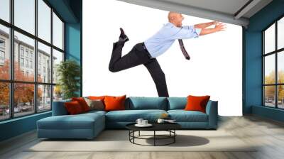 businessman on the chase Wall mural