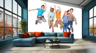 Children jumping Wall mural