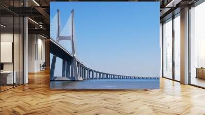 'vasco da gama' bridge over river 'tejo' in lisbon (horizontal) Wall mural