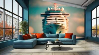 Cruise ship, Tilt-Shift Wall mural