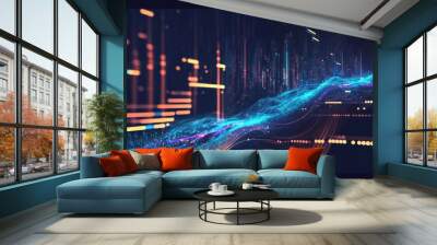 Data flow Abstract background Wall mural