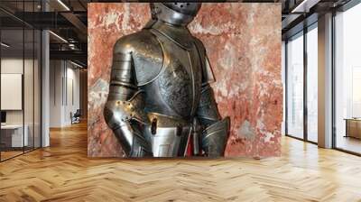 medieval knight in the armour Wall mural